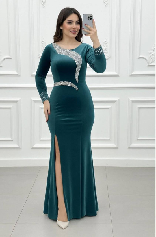 پیراهن ماکسی مخمل مدل سارینا