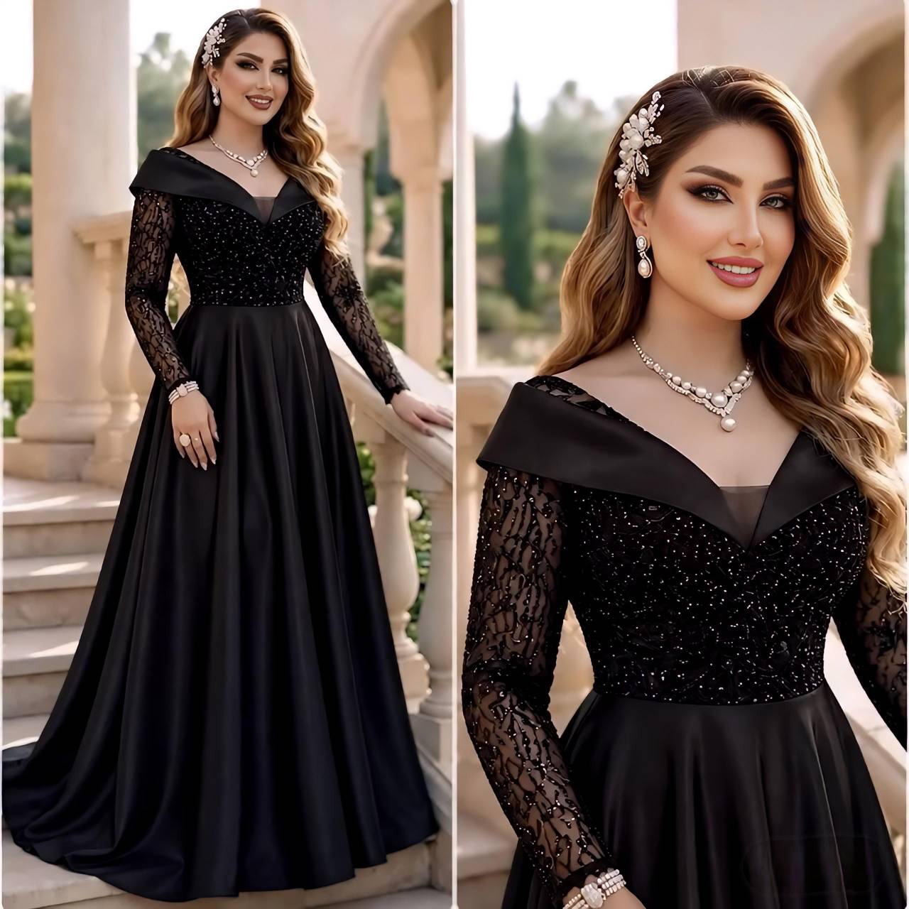 پیراهن ماکسی مجلسی زنانه مدل نگارین