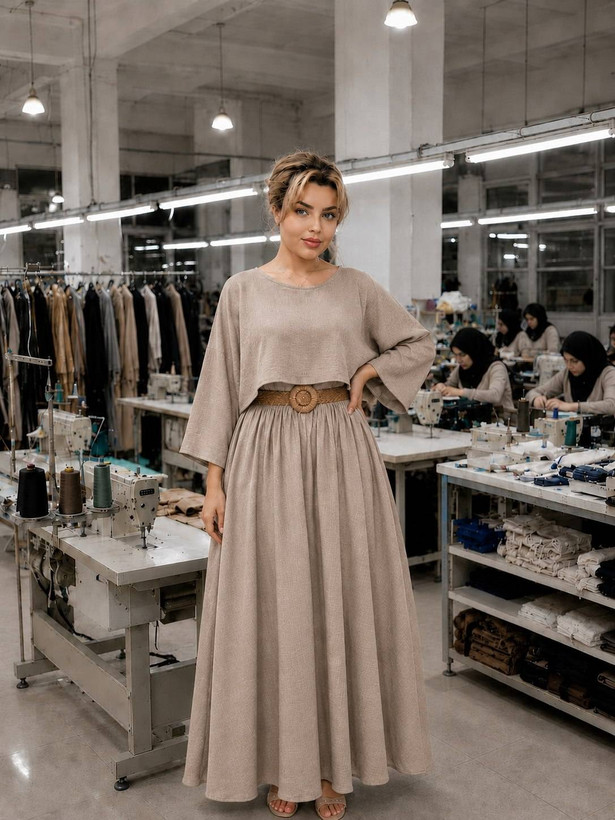 ست سارافون و رویه زنانه مدل ماه گل
