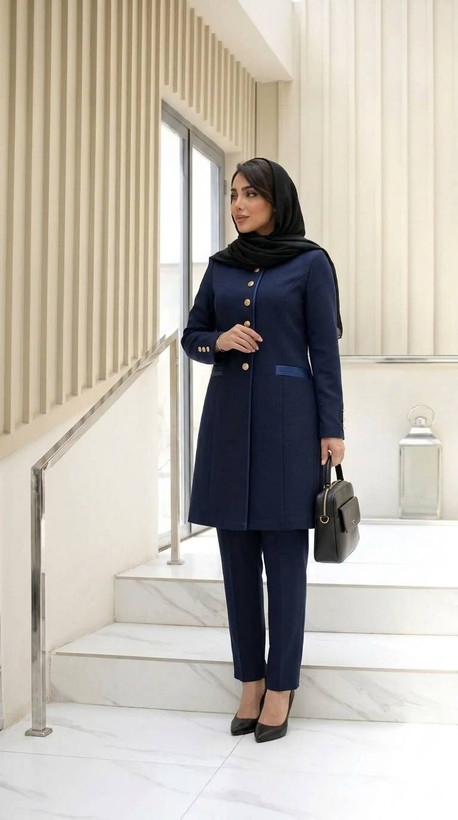 ست مانتو شلوار اداری زنانه دیانا جنس بزیاق