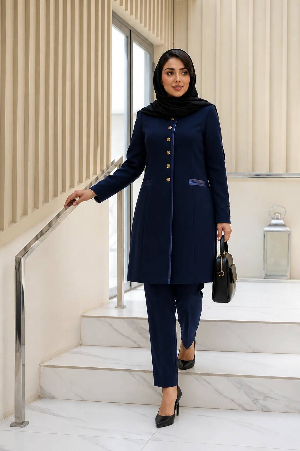 ست مانتو شلوار اداری زنانه دیانا جنس بزیاق