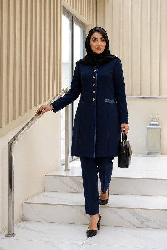 ست مانتو شلوار اداری زنانه دیانا جنس بزیاق