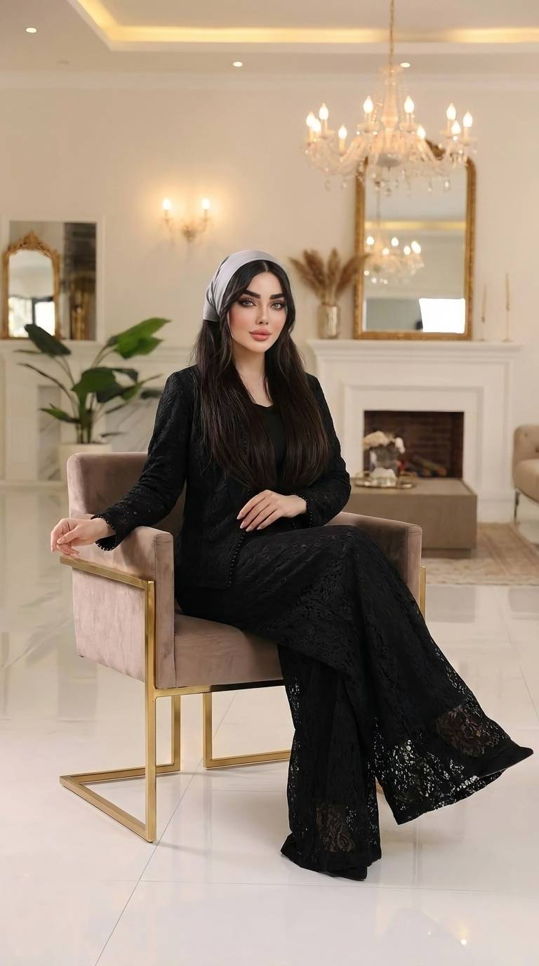 ست کت شلوار دامنی زنانه گیپور دریا
