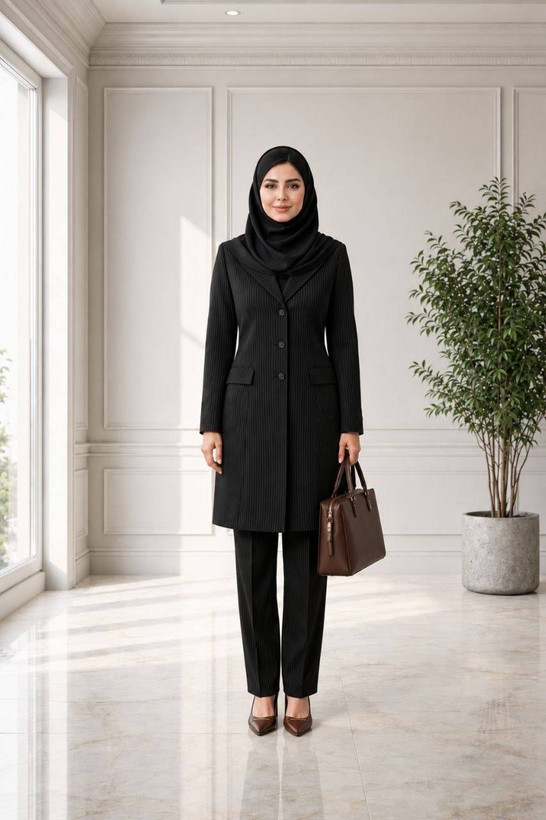 مانتو شلوار اداری زنانه اطلس