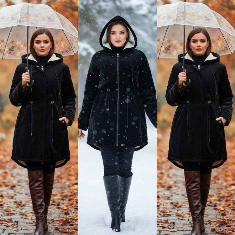 کاپشن زنانه سیلیکونی ماه بانو