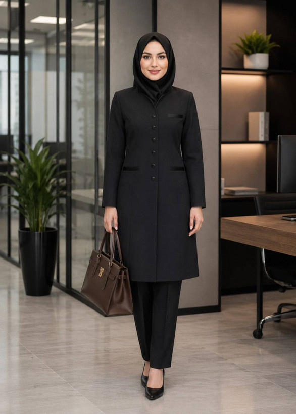 مانتو شلوار اداری زنانه مدل مونا