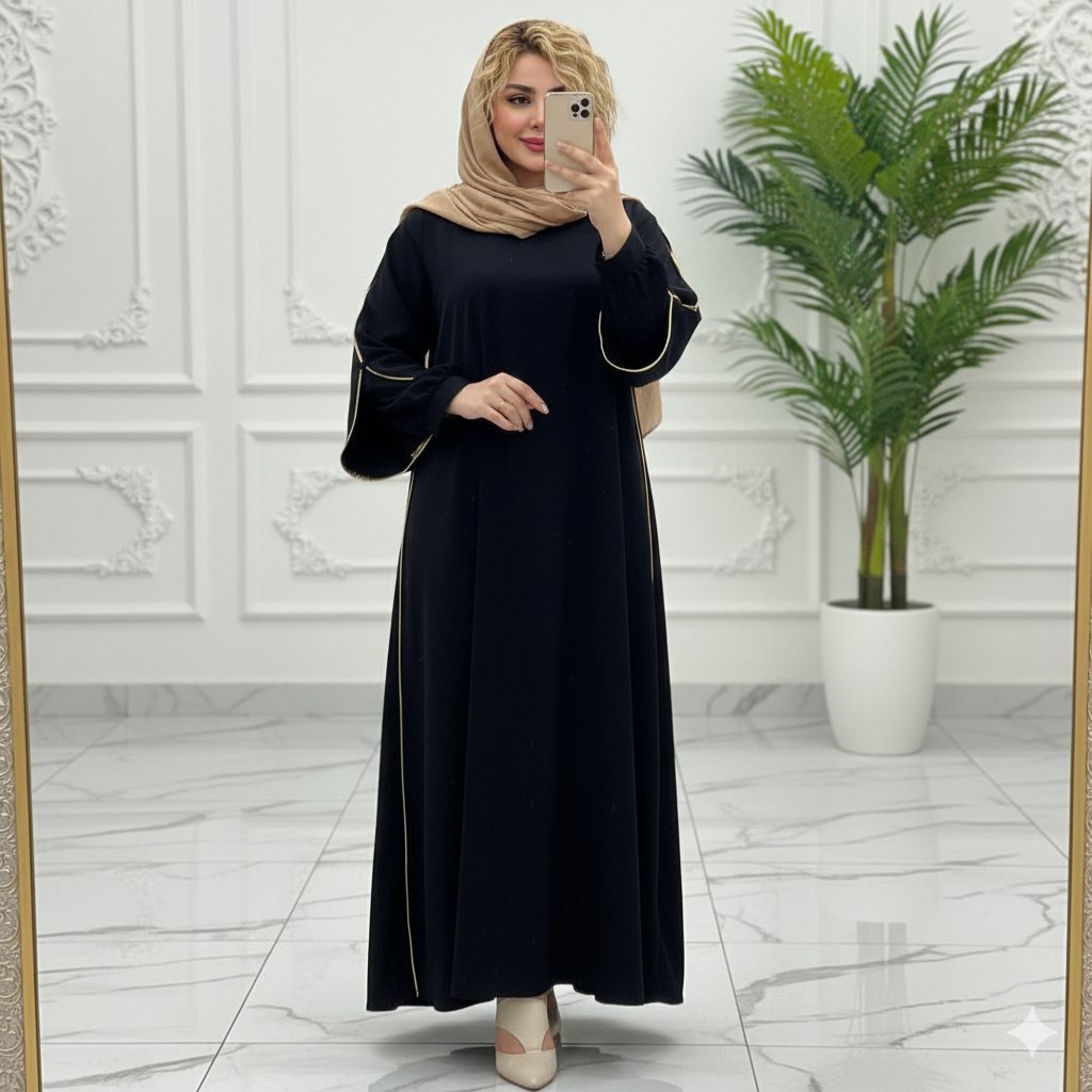 عبای ماکسی مدل پرنسا الیزه