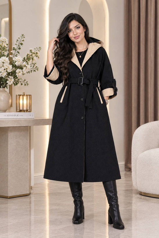 بارونی زنانه کلاهدار نازنین