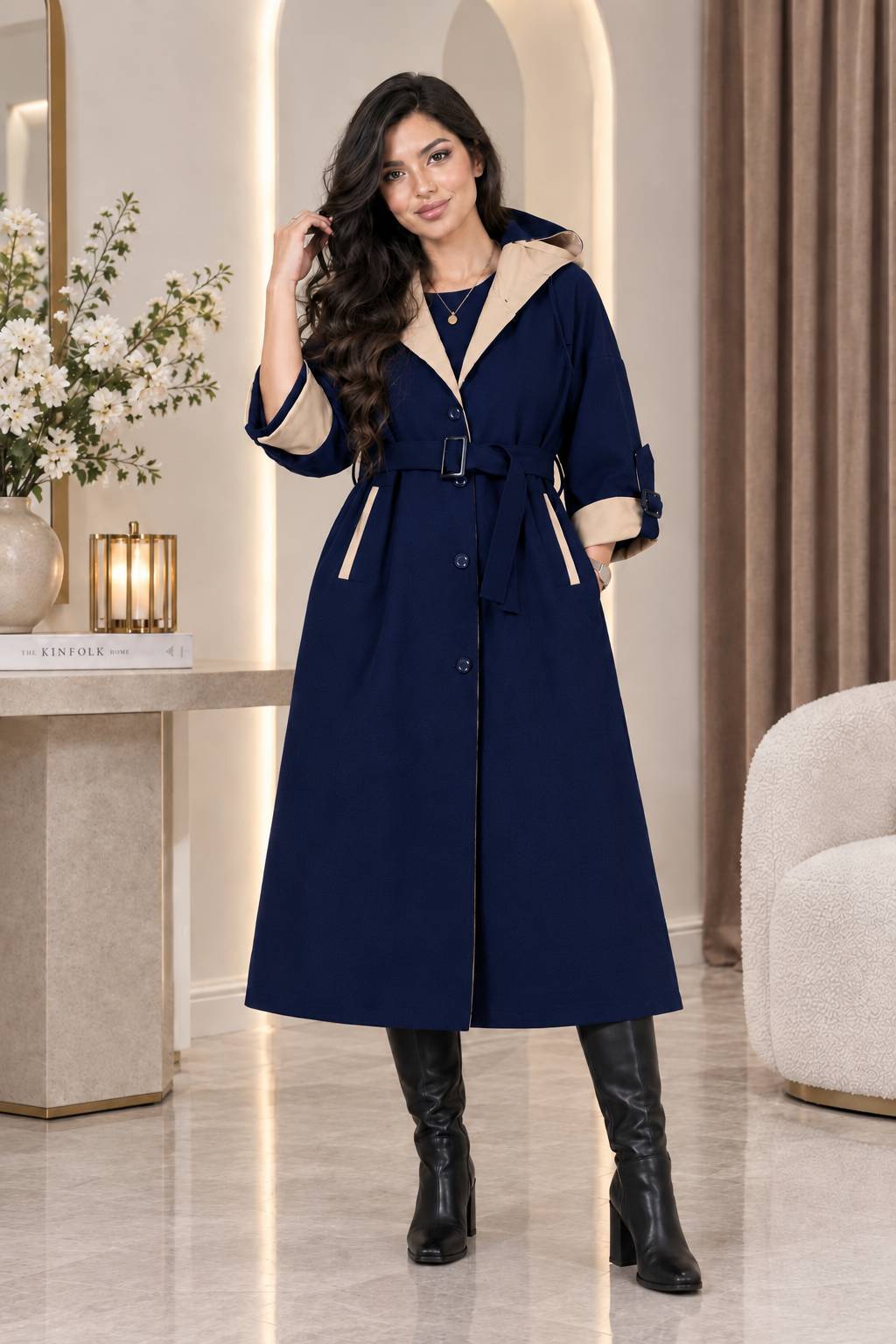 بارونی زنانه کلاهدار نازنین
