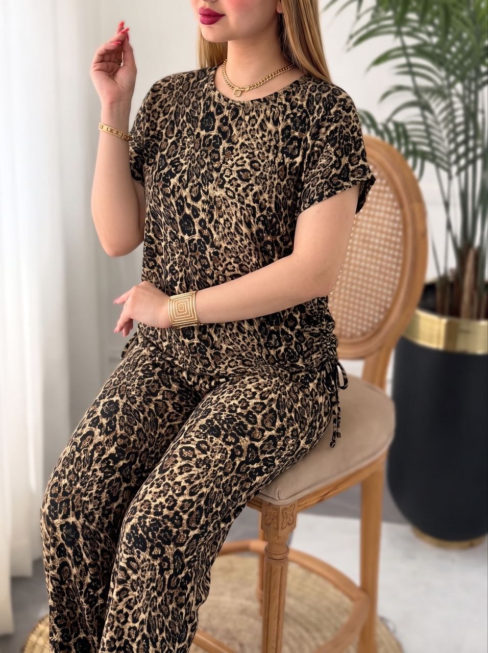 تیشرت شلوار زنانه ست بغل گت دار نادیا